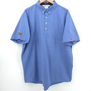 Waffle House Mens Shirt Uniform XL Blue Short Sleeve Popover Americana Logo